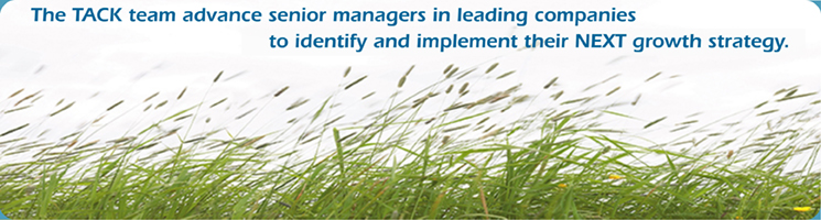 The TACK team advance senior managers in leading companies to identify and implement their NEXT growth strategy