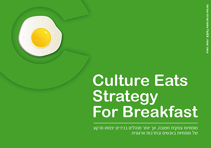 Cluture eats strategy for breakfast